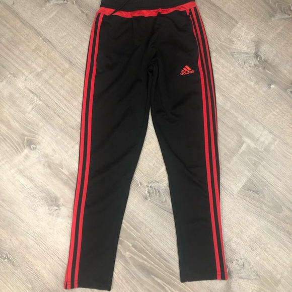 adidas Bottoms | Adidas Red Track Pants Kids Size Medium | Poshmark